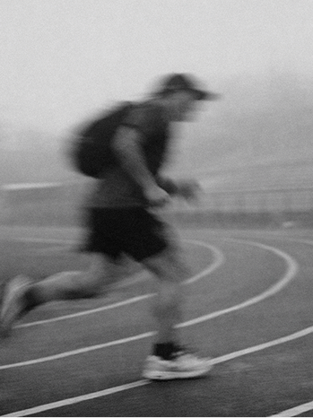 Runner on track