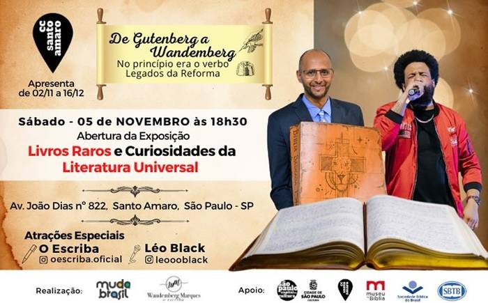 Livros Raros e Curiosidades da Literatura Universal no Centro Cultural Santo Amaro