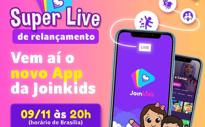 JoinKids promove super live no relançamento de seu aplicativo de vídeos cristãos para crianças