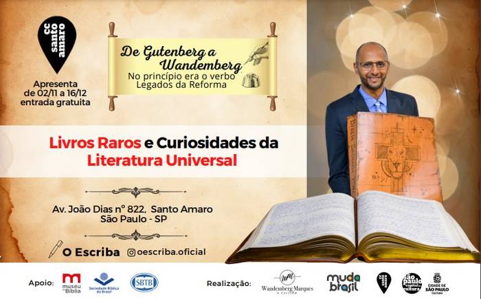 Centro Cultural Santo Amaro inaugura exposição “Livros Raros e Curiosidades da Literatura Universal”