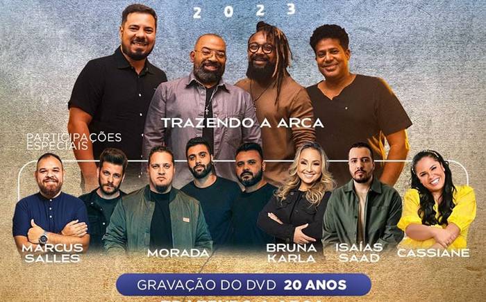 Trazendo a Arca convida para a gravação do DVD “20 Anos de Adoração”, em Cajamar (SP)