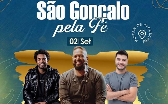 O cantor e pastor cristão Bruno Campos é atração do São Gonçalo pela Fé