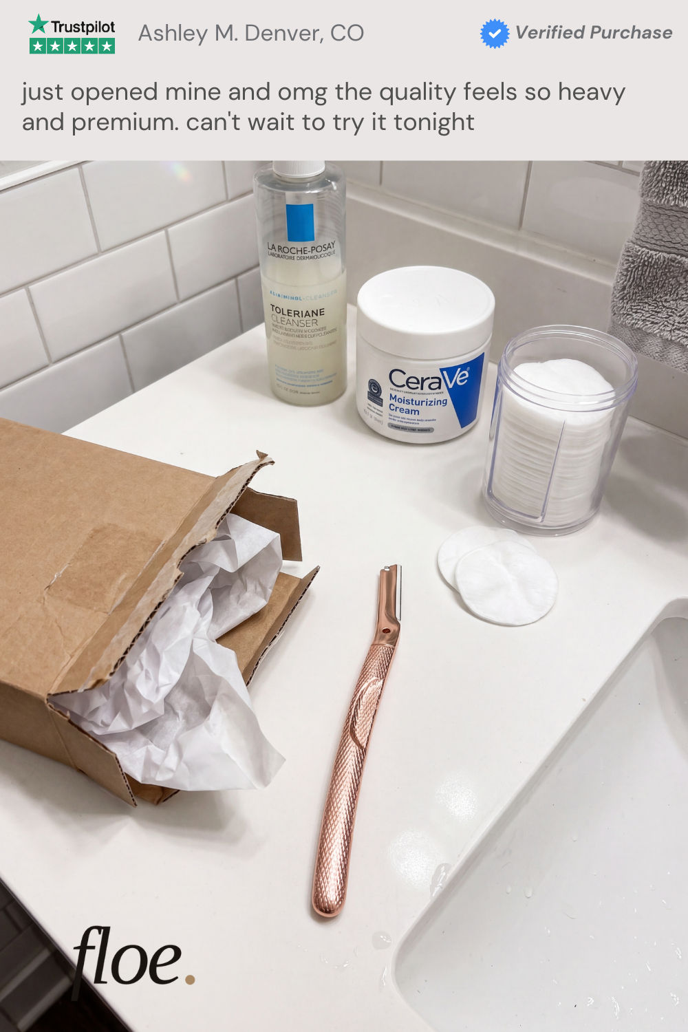 Ashley M. — Denver, CO. Just opened mine and the quality feels heavy and premium.
