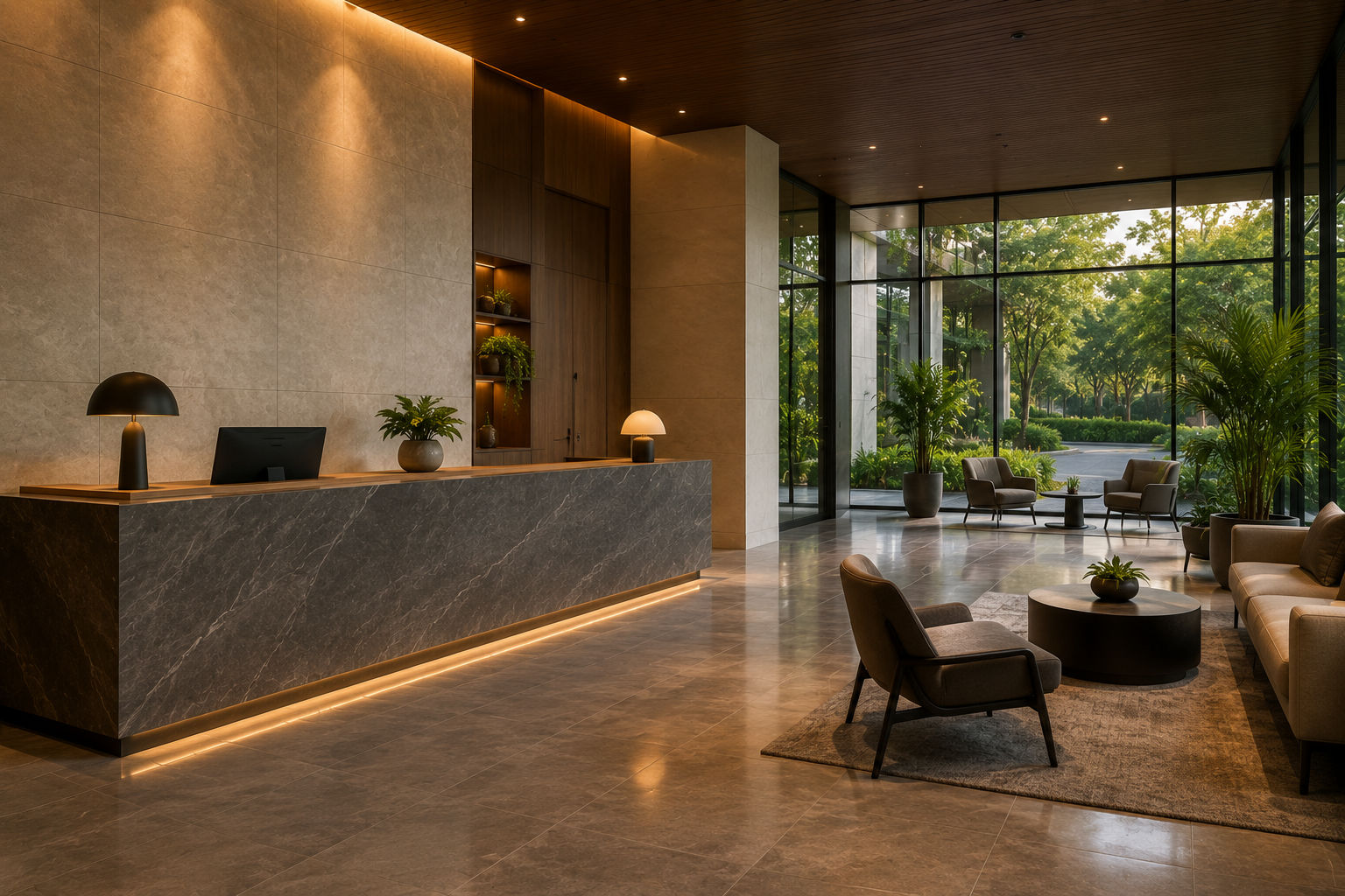 Total Environment Sarjapur Road luxury apartment reception area