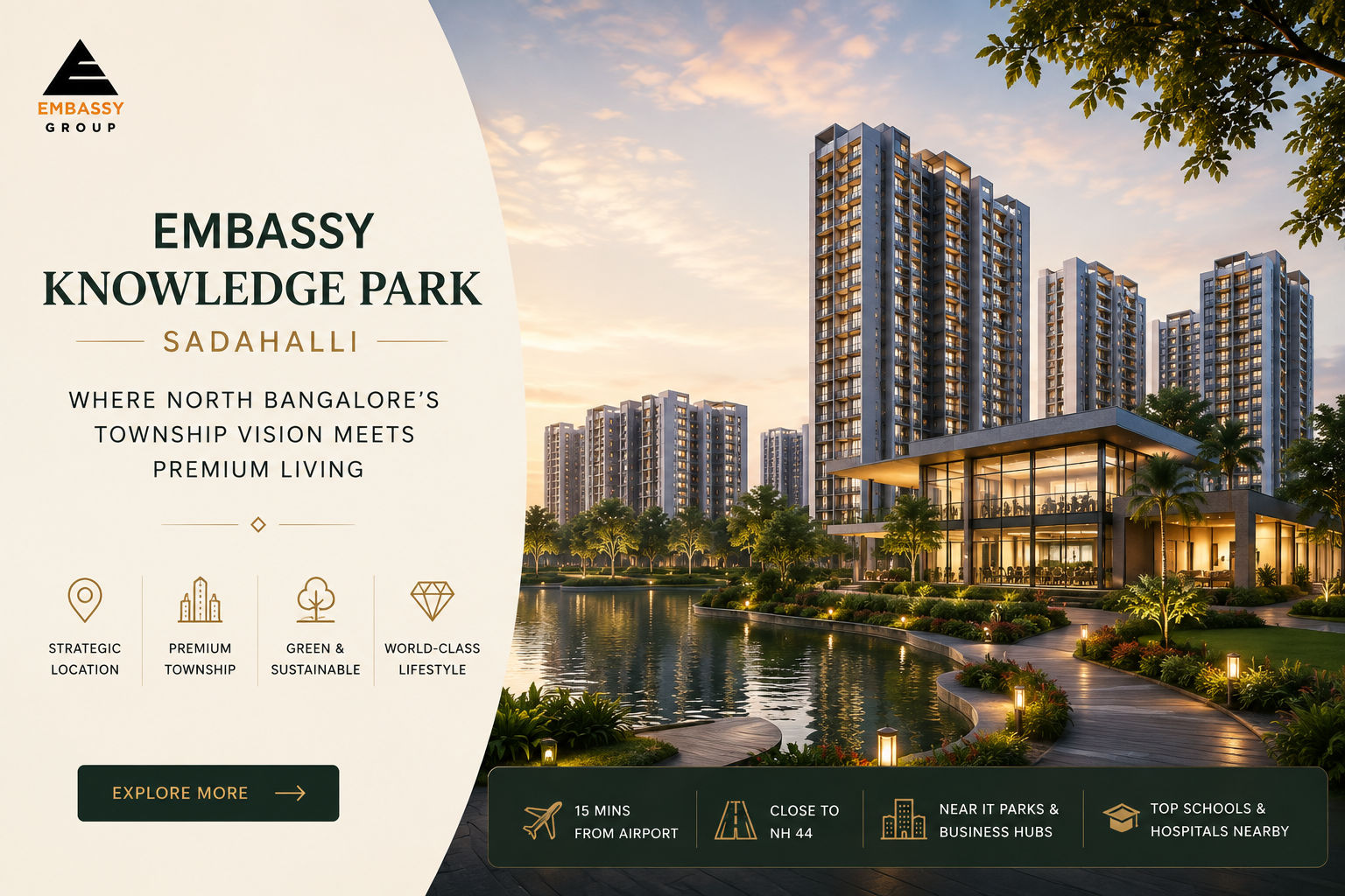 Embassy Knowledge Park Sadahalli: Where North Bangalore's Township Vision Meets Premium Living