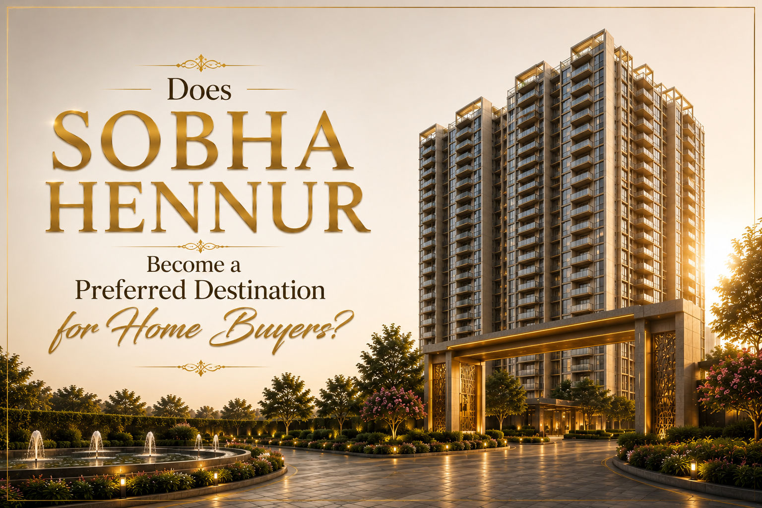 Does Sobha Hennur Become a Preferred Destination for Home Buyers?