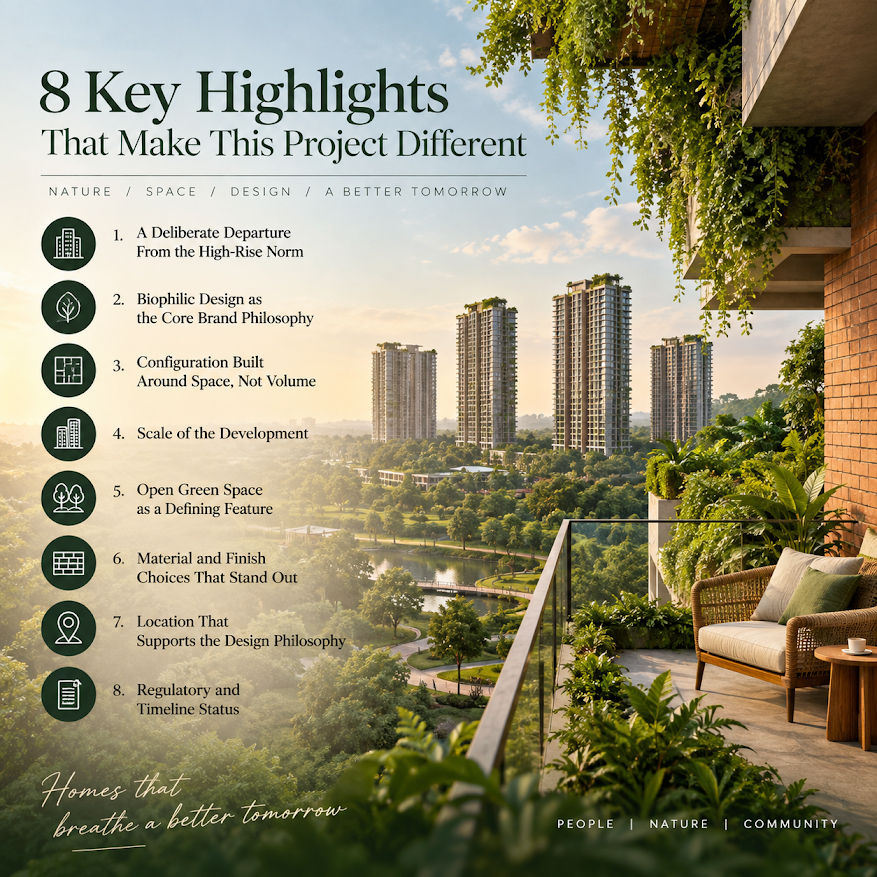 8 key highlights of a nature-focused residential project.