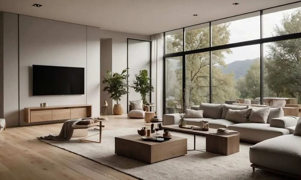 Living room interior with garden view at Graviti Hanging Gardens