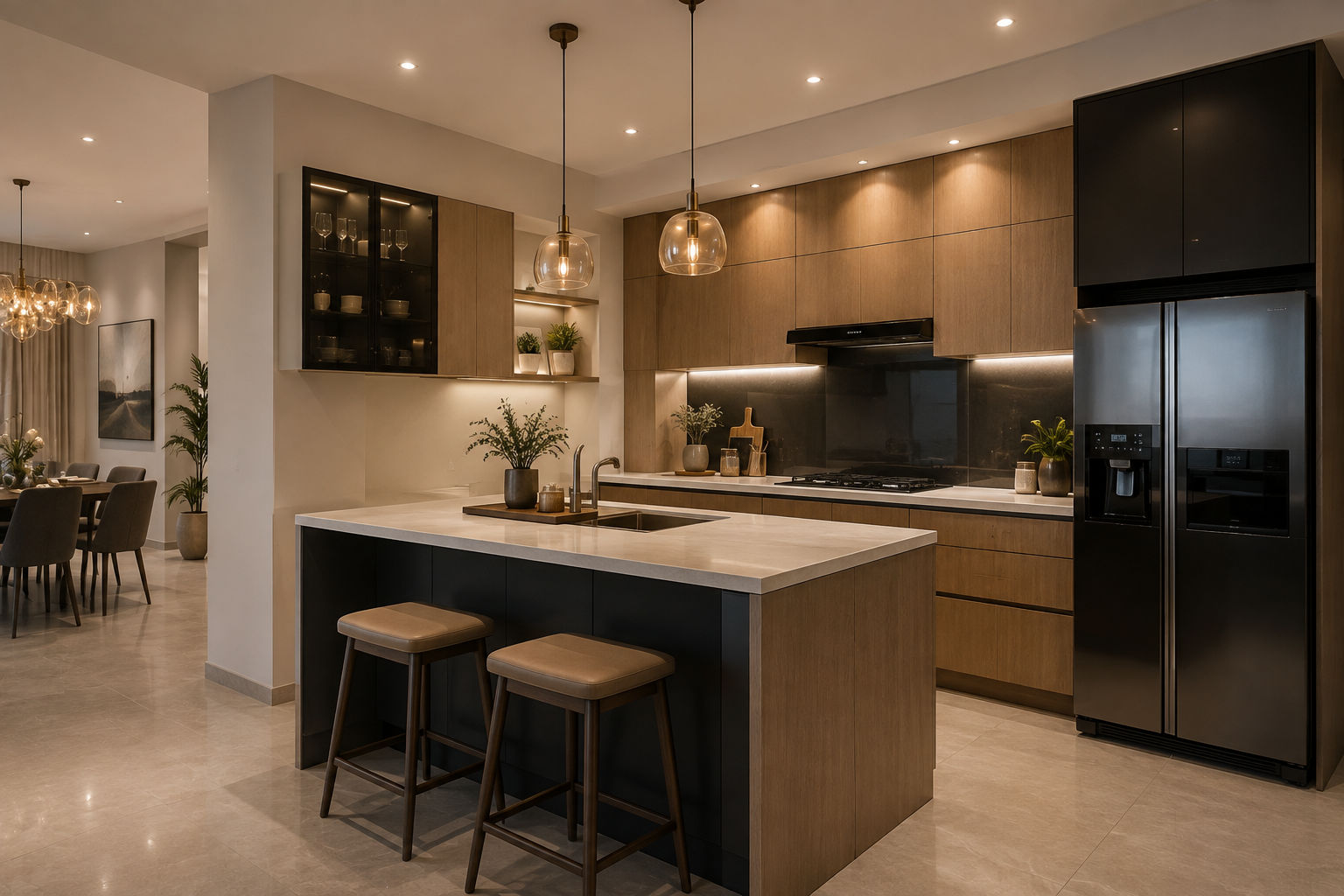 Nikoo Homes 9 modern luxury apartment kitchen