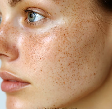 ilustrasi post-inflammatory hyperpigmentation pada wajah