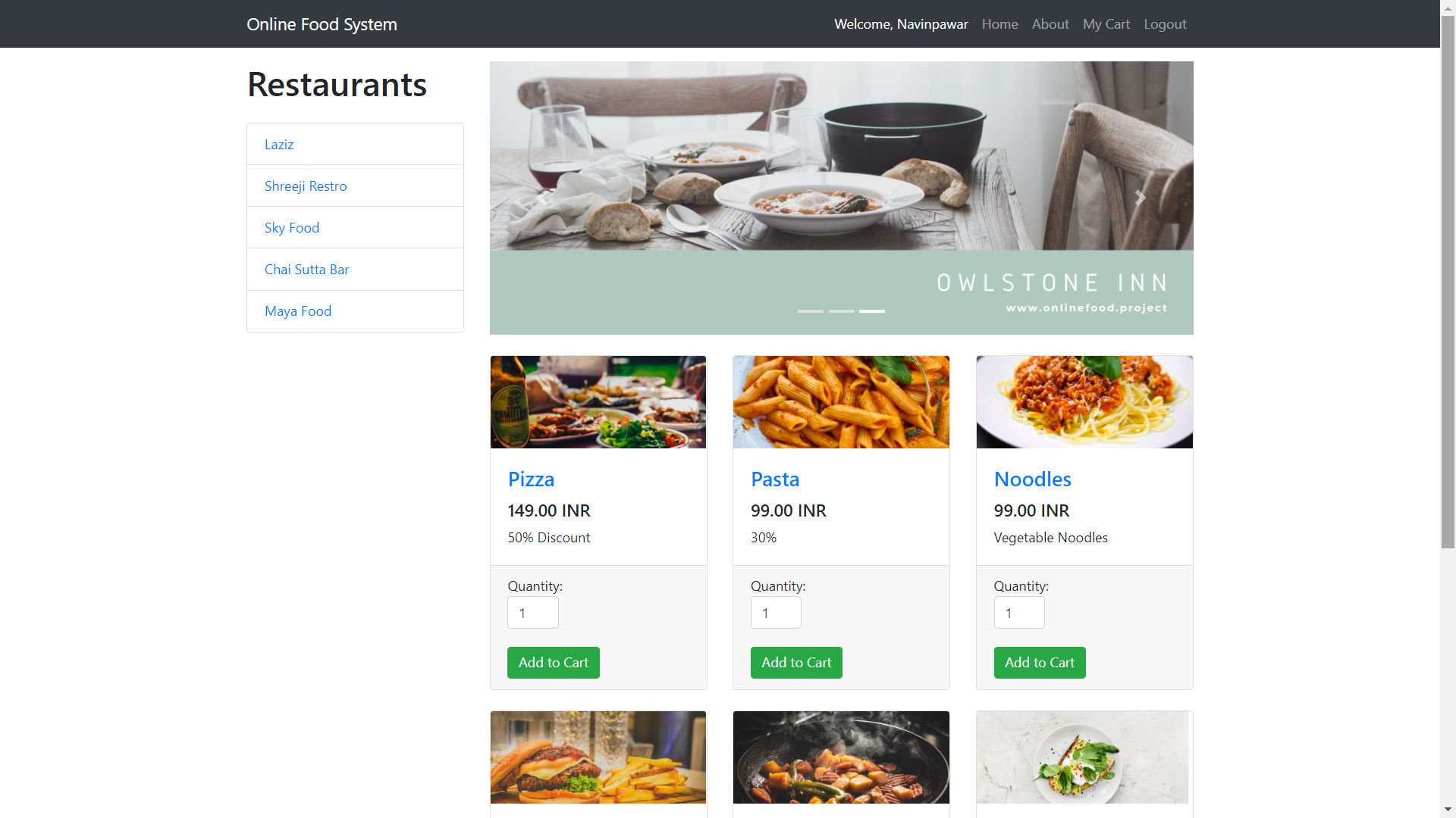 Online Food Ordering System in PHP with Source Code (Free Download)