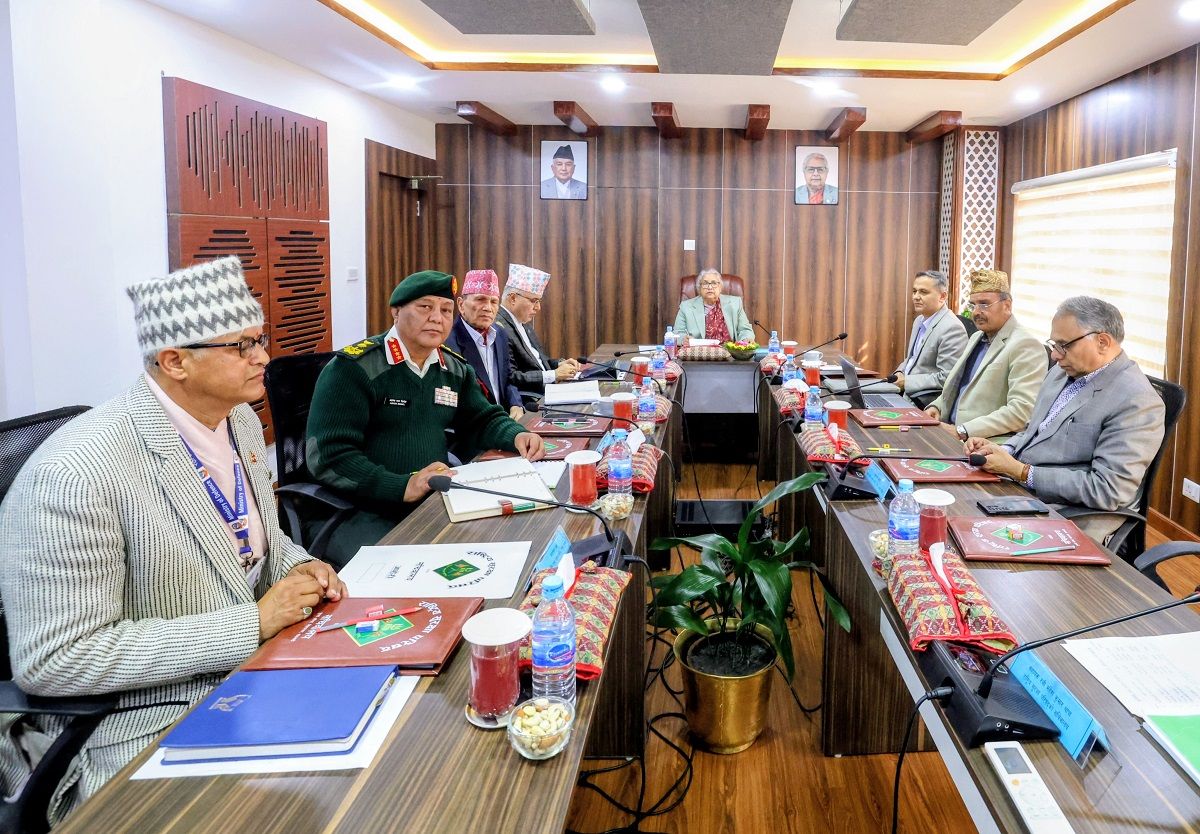 The National Security Council meeting is currently underway.