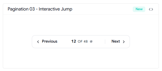 Interactive Jump Pagination