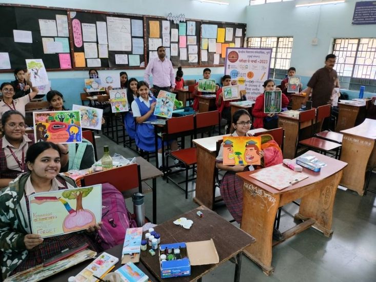 Students actively participated in Painting Competition organised at Kendriya Vidyalaya in Pune