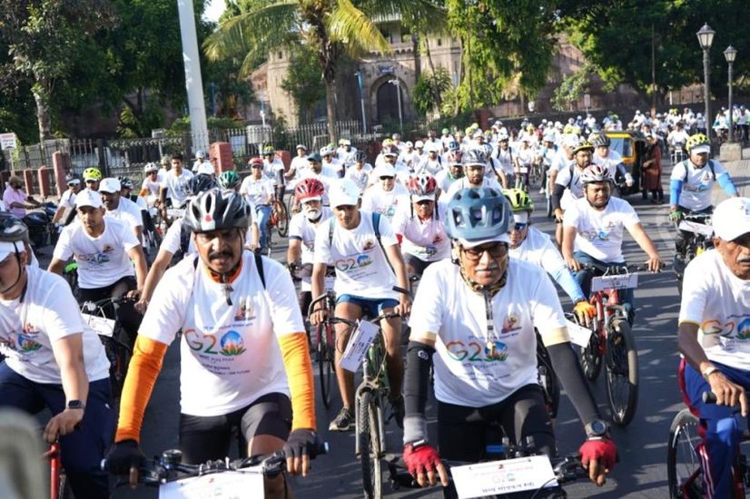 जी-२० बैठकीच्या पार्श्वभूमीवर पुण्यात सायकल फेरीचे आयोजनाला पुणेकरांनाचा उत्कृष्ट प्रतिसाद