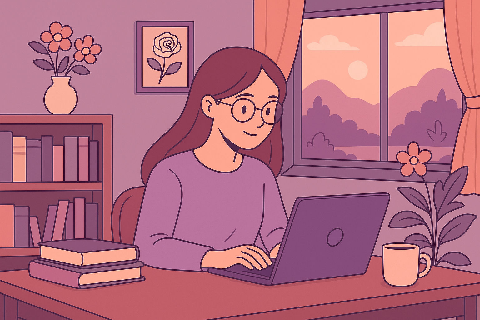 Ilustração com uma pessoa desenvolvedora escrevendo código.