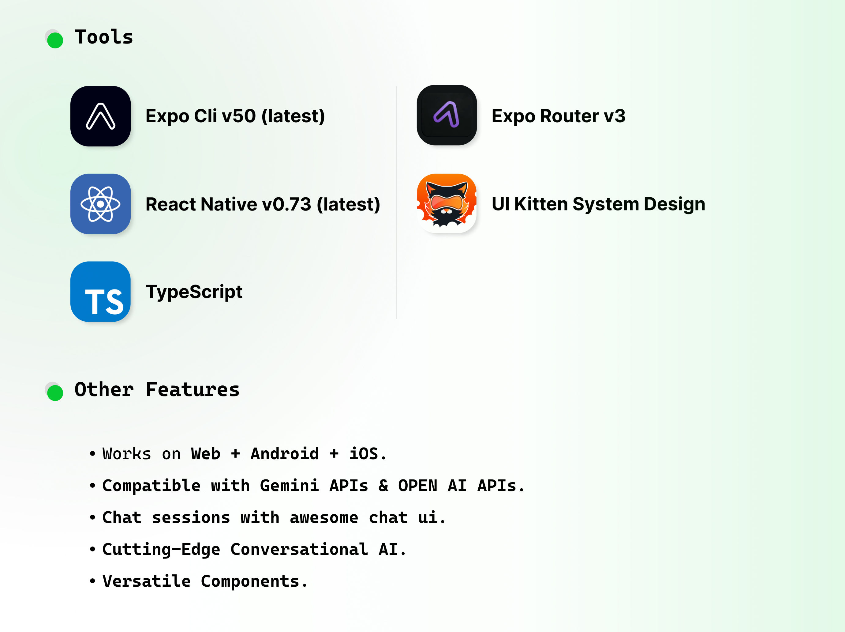 GenAI Chat - Expo React Native AI Chat Application Template