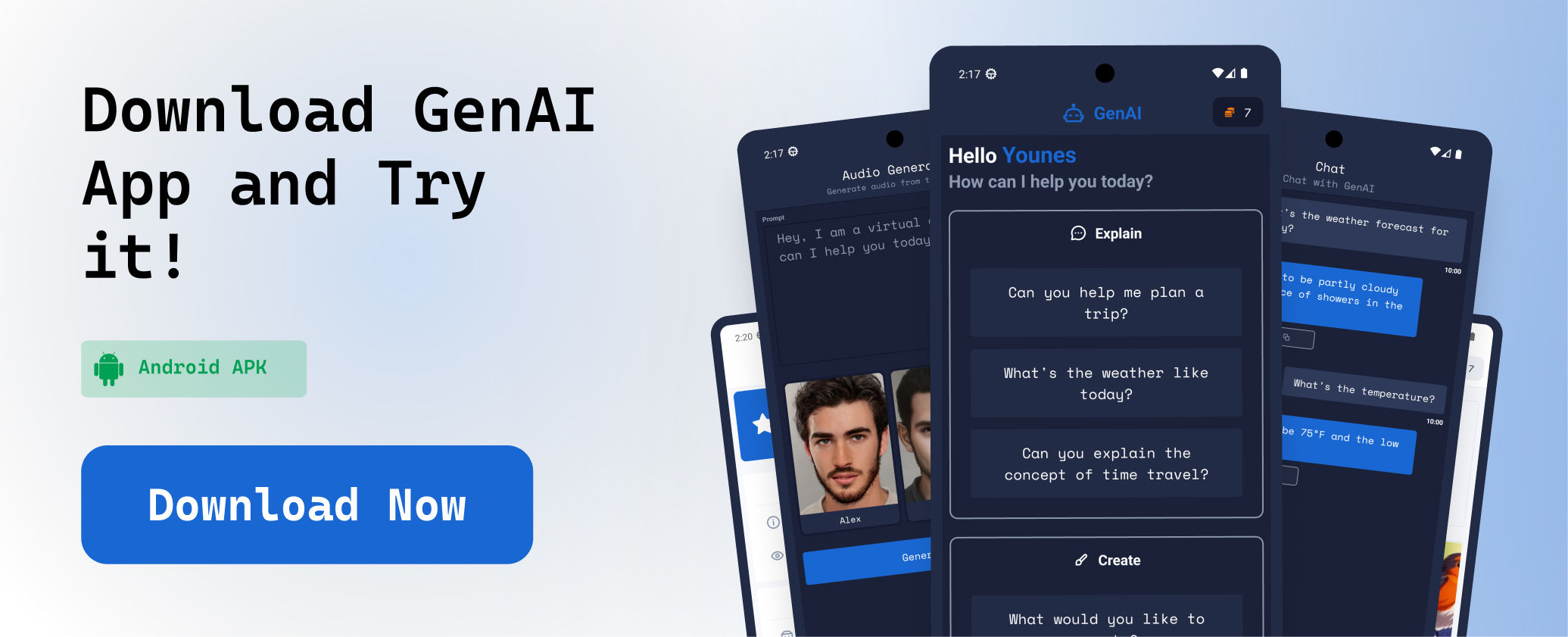 GenAI - Expo React Native AI Application Template - Download demo