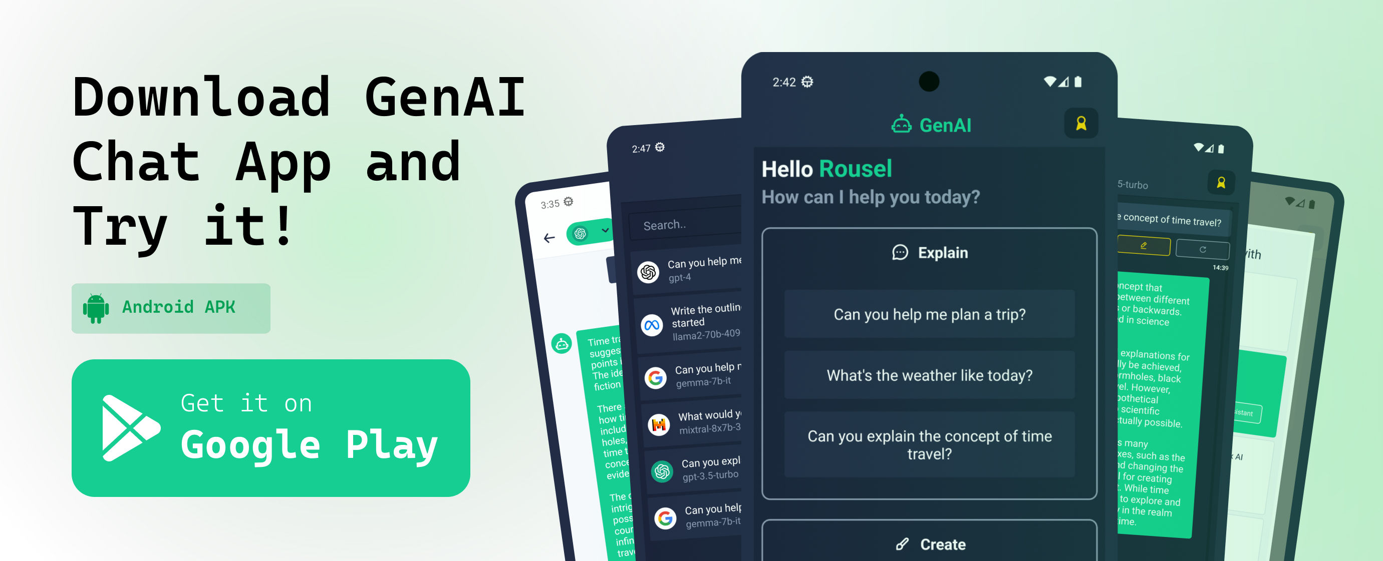 GenAI Chat - React Native AI Chat Application Template - Download demo