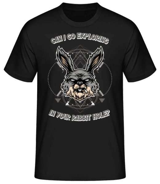 Aperçu: Exploring Your Rabbit Hole - T-shirt standard Homme - Noir - Devant