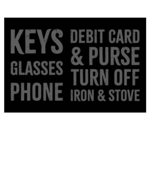 Preview: Key Glasses Phone Debit Card - Doormat - White - Front