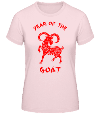 Chinese Zodiac Year Of The Goat - Frauen Basic T-Shirt - Rosa - Vorne