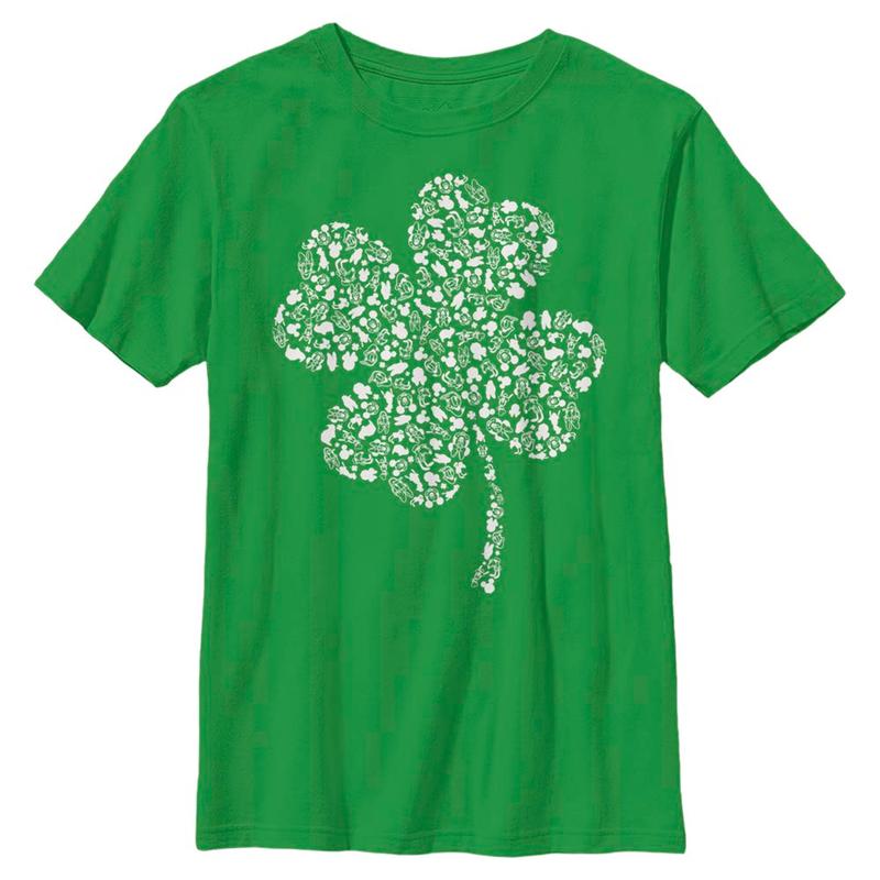 Preview: Disney Classics - Mickey Mouse - Skupina Shamrock Fill - St. Patrick's Day - Kids T-Shirt - Kelly green - Front
