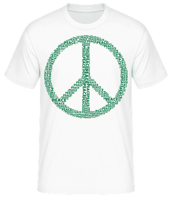 Peace Zeichen - Männer Basic T-Shirt - Weiß - Vorne