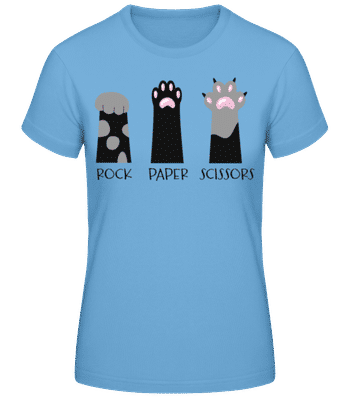 Rock Paper Scissors - T-shirt standard Femme - Bleu clair - Devant