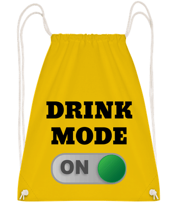 Drink Mode On - Sac à dos Drawstring - Jaune - Vorn