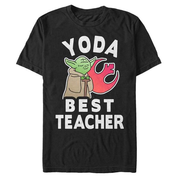 Aperçu: Star Wars - The Clone Wars - Yoda Teacher - Homme T-shirt - Noir - Devant