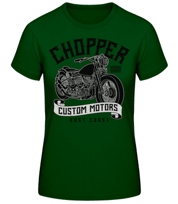 Chopper Custom Motors - Dámské basic tričko - Bottle green - Napřed