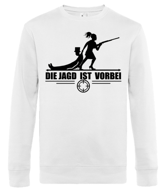 Vorschau: Die Jagd Ist Vorbei - Männer Standard Pullover - Weiß - Vorne