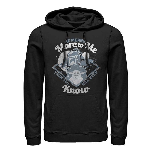 Aperçu: Star Wars - The Mandalorian - Mandalorian & the Child More To Me - Unisex Sweat à capuche - Noir - Devant