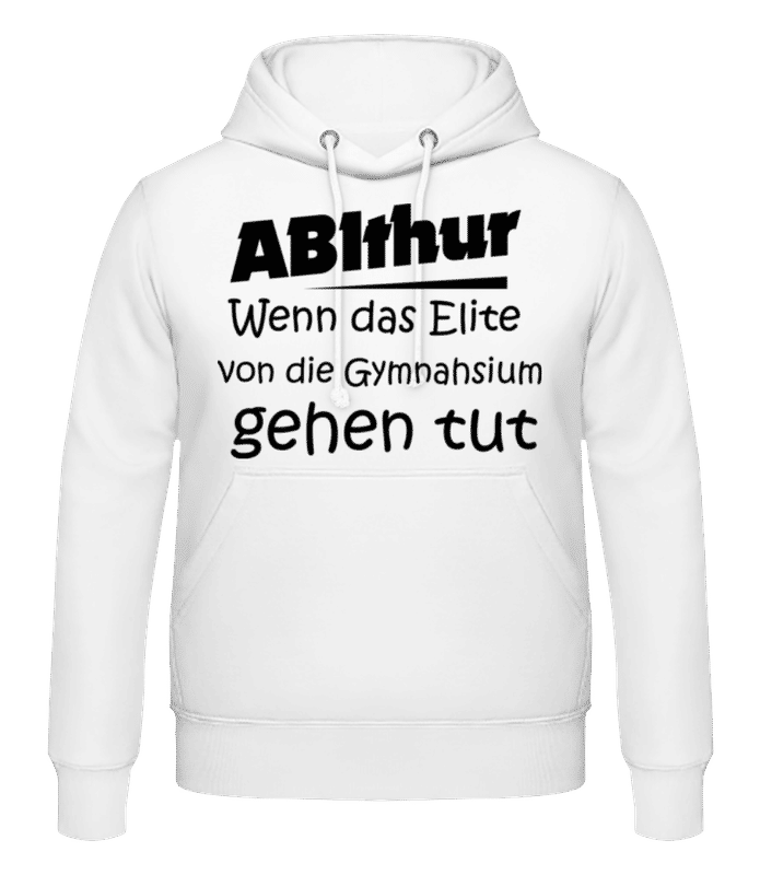 Vorschau: ABIthur Das Elite Gehen Tut - Männer Hoodie - Weiß - Vorne