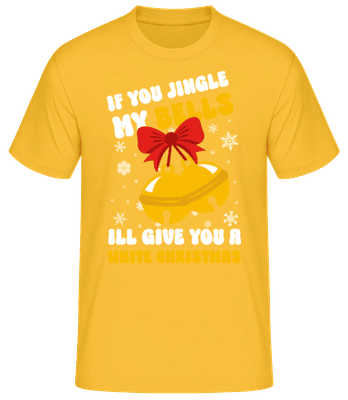 White Christmas - Men's Basic T-Shirt - Golden yellow - Front