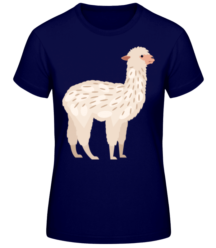 Náhľad: alpaka - Dámske basic tričko - Namornícka modrá - Predné