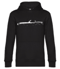 'Fiat 124 Spider (2016)' Silhouette - Pánská standardní mikina s kapucí - Černá - Napřed