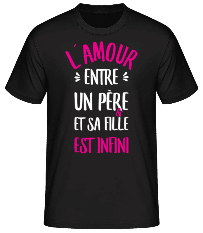 Aperçu: L´Amour Un Père - T-shirt standard Homme - Noir - Devant