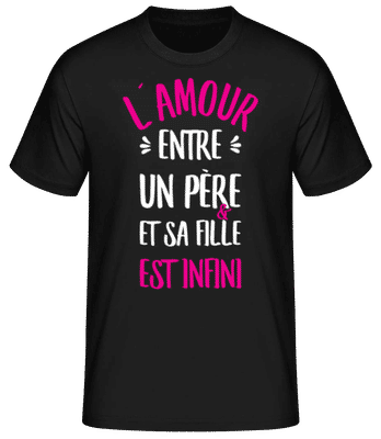 L´Amour Un Père - T-shirt standard Homme - Noir - Devant