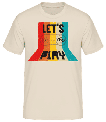 Lets Play - Männer Basic T-Shirt - Creme - Vorne