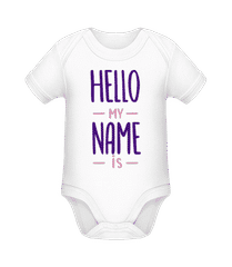 Hello My Name Is · Body manches courtes bio