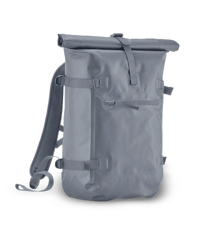 Rolltop backpack - Dusty Blue - Back