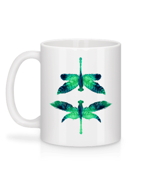 Aperçu: Libellule Feuille - Mug en céramique blanc - Blanc - Derrière