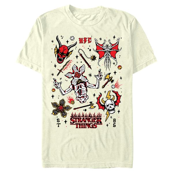 Vorschau: Netflix - Stranger Things - Stranger Flash Sheet - Männer T-Shirt - Creme - Vorne