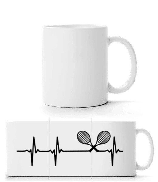 Aperçu: Pulsation Tennis - Mug panorama - Blanc - Devant