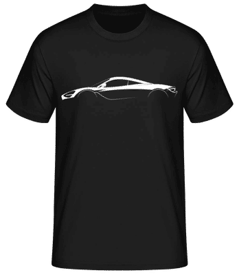 'McLaren 720S' Silhouette - Pánské basic tričko - Černá - Napřed