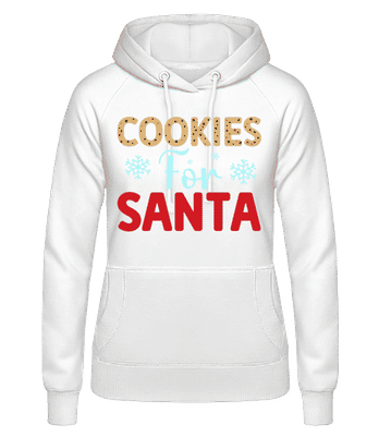 Cookies For Santa - Sweat à capuche Femme - Blanc - Devant