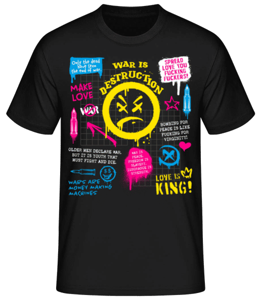 Aperçu: War Is Destruction - T-shirt standard Homme - Noir - Devant