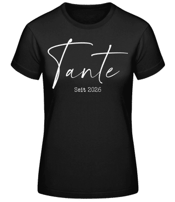 Tante Seit 2023 - Frauen Basic T-Shirt - Schwarz - Vorne